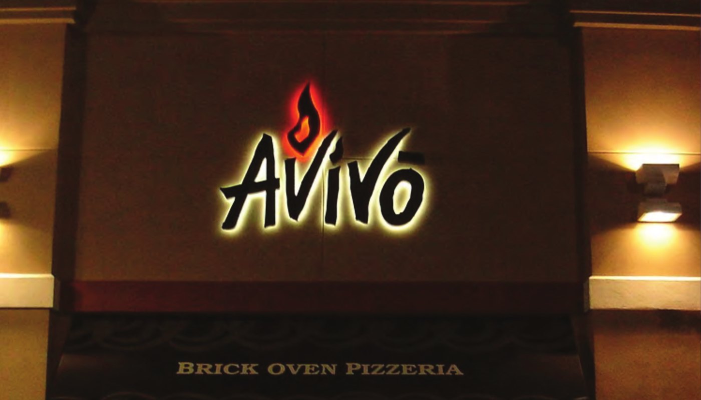 Avivo illuminated storefront signage